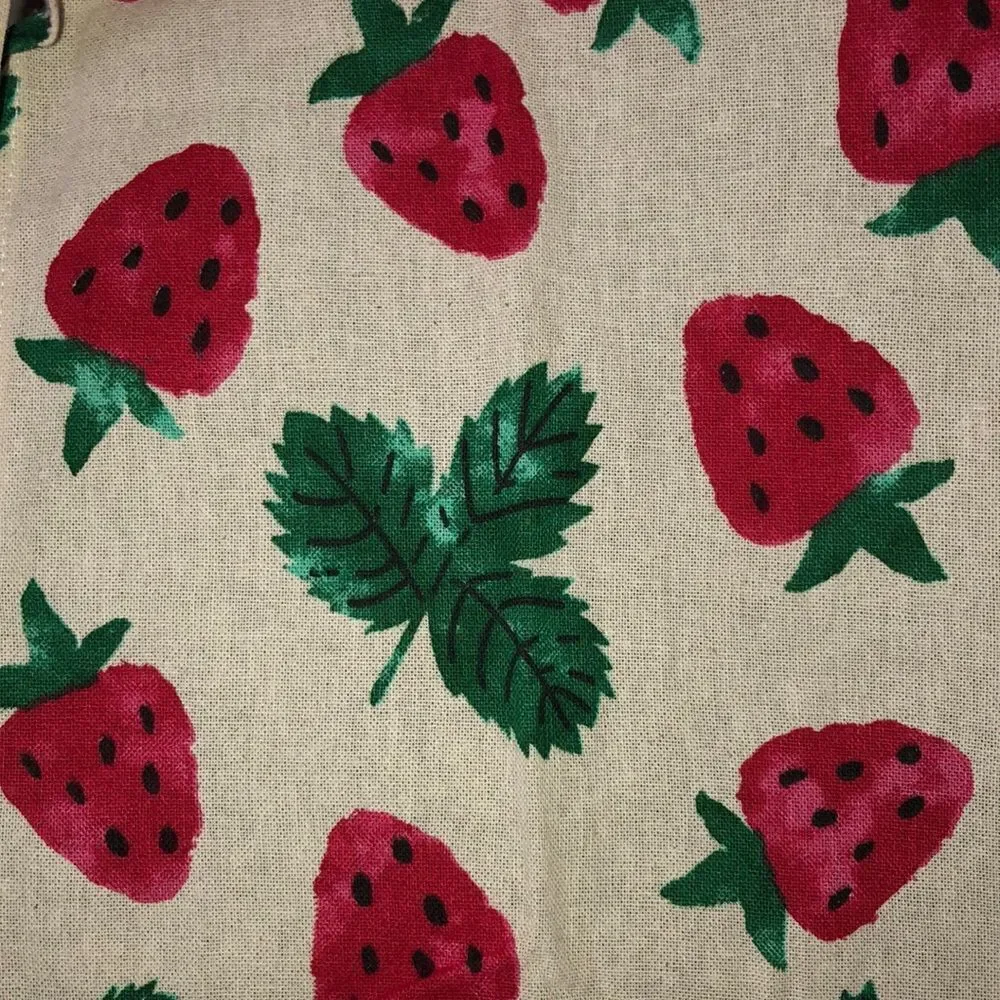 Mabelle Home Collection Strawberry Print Cotton Apron